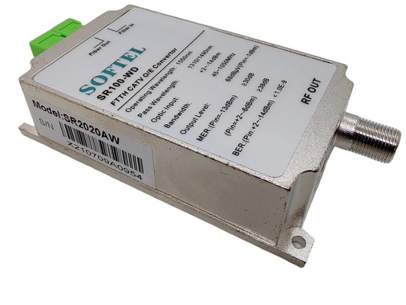 RECEPTOR ÓPTICO PON WDM PASSIVO SC/APC - RF SR100-WD